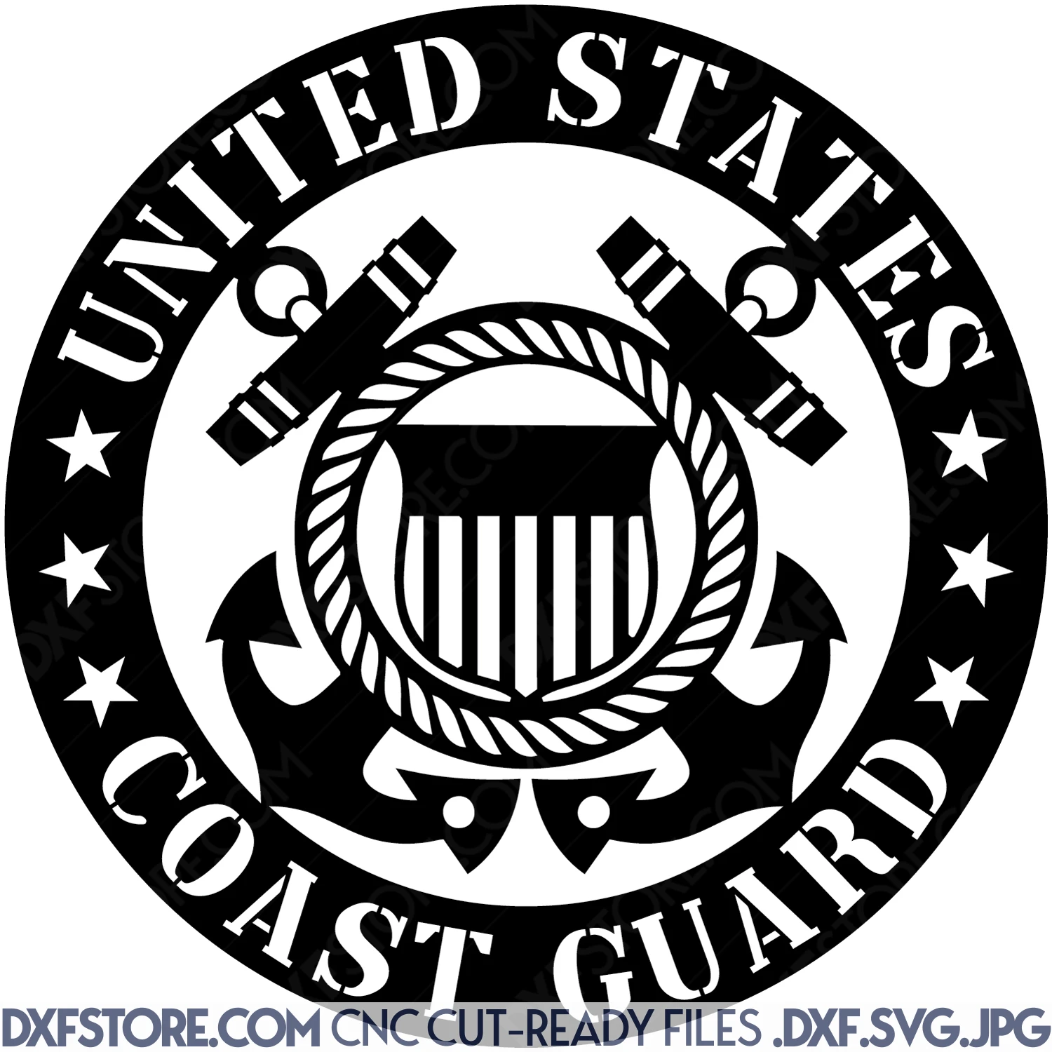 US Coast Guard Emblem DXF File | CNC Plasma & Laser Cut File