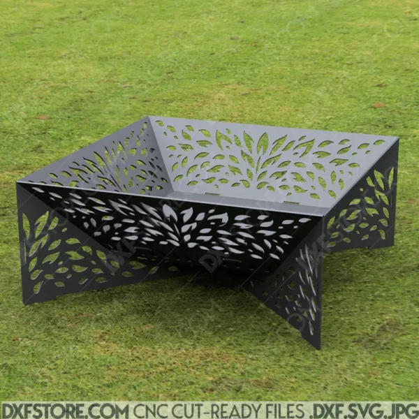 Unleash the beauty of the captivating Leafy Fire Pit with ornamental leaves.
