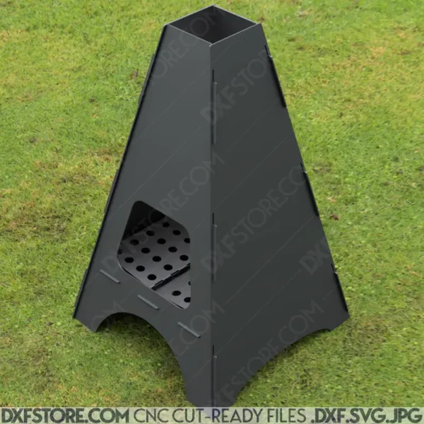 Vertical Fire pit Denali CNC plasma dxf files