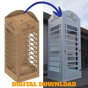 London Telephone Box Wedding Decor DXF Files