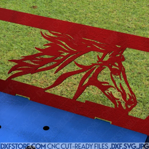​Fire pit USA Flag and Horse Head Square Fire pit US Flag and Horse Head CNC Plasma and Laser Cut DXF File