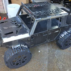 ​Jeep Gladiator Fire pit with notched Grill for skewers CNC plasma DXF files