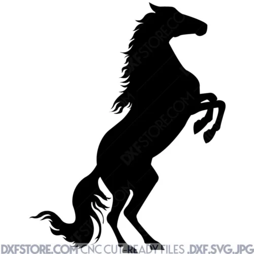 ​Rearing Horse Free DXF Files Free SVG File For Laser Cut